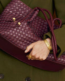 Nova Hand Woven Small Shoulder Tote, Cherry