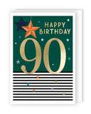 Happy Birthday 90 - Lines And Stripes