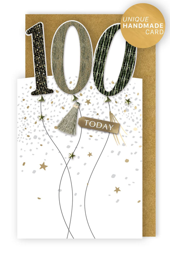 100 Today - 3D Gold Numbers And Tassle