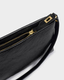 Orin Twist Lock Small Shoulder Bag, Black