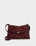 Lori Suedette Crossbody Bag, Cherry