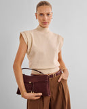 Lori Suedette Crossbody Bag, Cherry