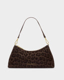 Miley Small Shoulder Bag, Chocolate Leopard