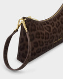 Miley Small Shoulder Bag, Chocolate Leopard