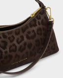 Miley Small Shoulder Bag, Chocolate Leopard
