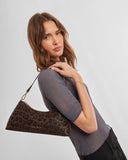 Miley Small Shoulder Bag, Chocolate Leopard