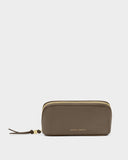 Fold-Out Mirror Makeup Bag, Mink
