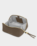 Fold-Out Mirror Makeup Bag, Mink