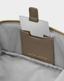 Fold-Out Mirror Makeup Bag, Mink