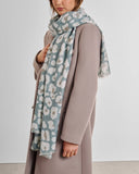 Printed Scarf, Grey