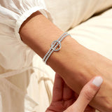 Twist Loop Bracelet Bar in Silver Plating