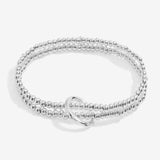Twist Loop Bracelet Bar in Silver Plating