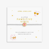 A Little 'Pawsitive Vibes' Bracelet In Silver and Gold Plating