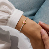 A Little 'Pawsitive Vibes' Bracelet In Silver and Gold Plating