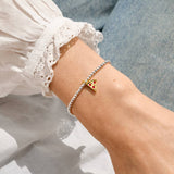 A Little Vibes 'Pizza Lovers' Club' Bracelet In Silver And Gold Plating