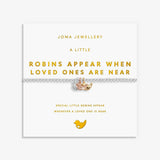 A Little Charmed Moments 'Robins Appear When Loved Ones Are Near' Bracelet In Silver, Gold, and Rose Gold Plating
