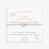 Kids' A Little 'Love You Granddaughter' Bracelet In Silver and Rose Gold Plating
