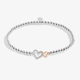Kids' A Little 'Love You Granddaughter' Bracelet In Silver and Rose Gold Plating