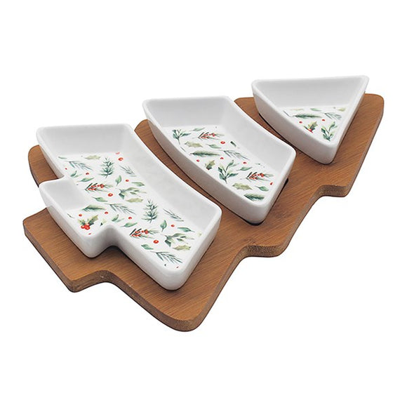 Dishes with Tree Bamboo Set of 3