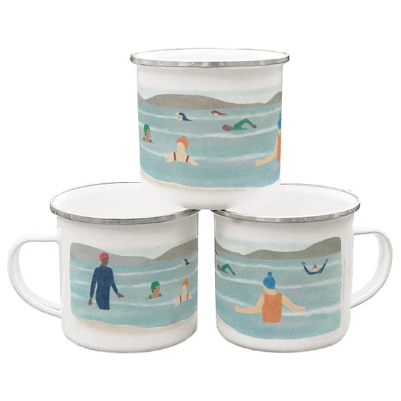 Wild Swimming Enamel Mug