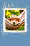 Dad, Sending Birthday Wishes - Dog In A Hammock