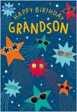 Happy Birthday Grandson - Stars