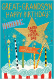 Great-Grandson, Happy Birthday - Cake Topper