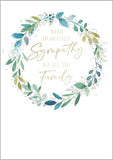 Sympathy To All The Family Foliage Wreath