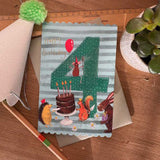 4th Birthday Card
