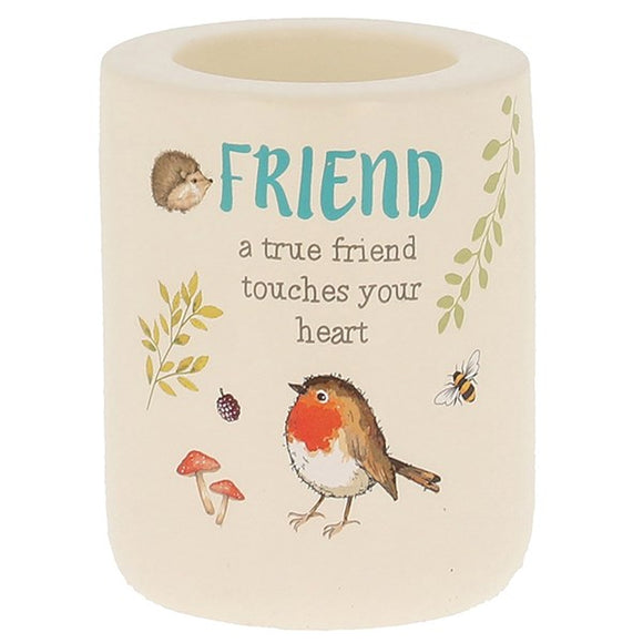 Woodland Robin Tealight Friends