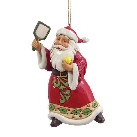 Pickleball Santa Hanging Ornament