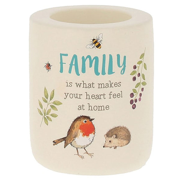 Woodland Robin Tealight Family
