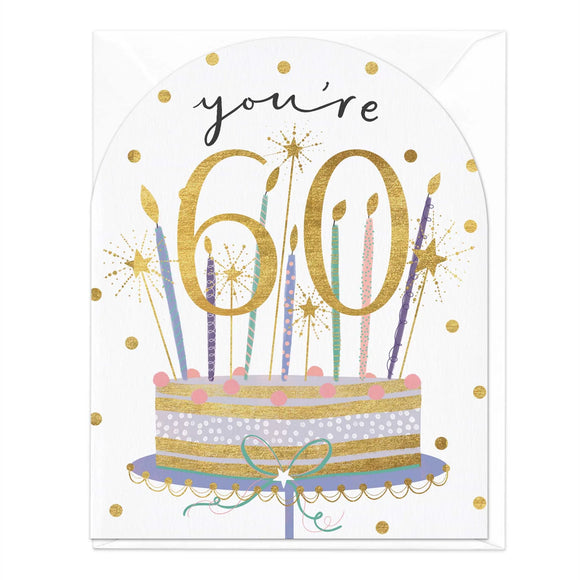 You're 60 Birthday Cake Card