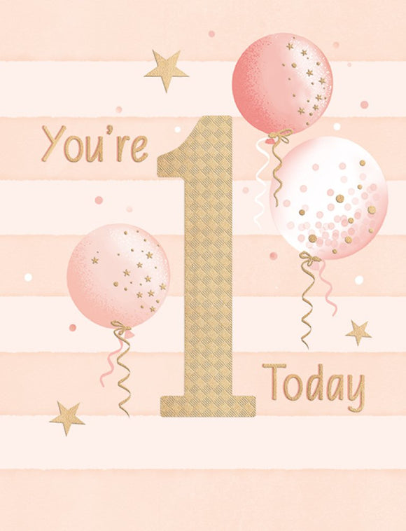 You’re 1 Today, Pink Balloons