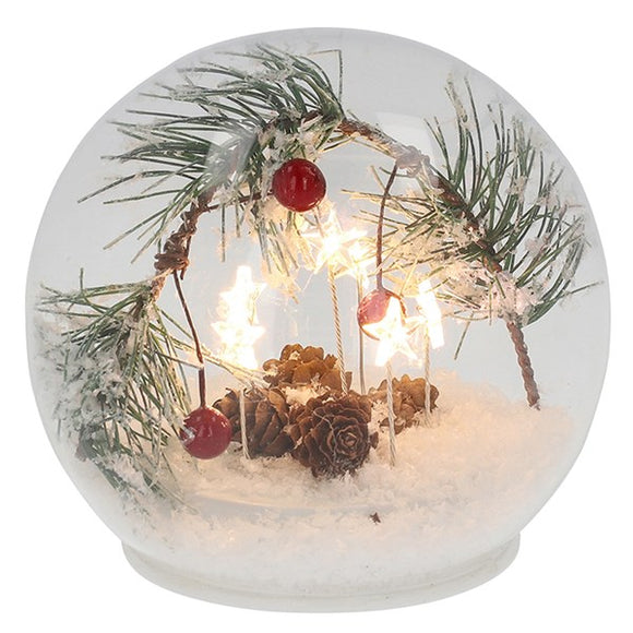 Frosty Xmas LED Stars Ball Medium