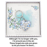 Forget Me Not Heart Keyring