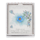 Forget Me Not Silver Plated Pin Brooch