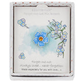 Forget Me Not Silver Plated Pin Brooch
