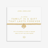A Little 'Family Is A Gift That Lasts Forever' Bracelet In Gold Plating