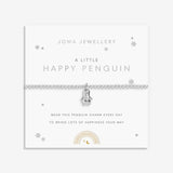 Kids' A Little 'Happy Penguin' Bracelet In Silver Plating
