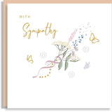 Sympathy Wildflowers Bouquet Butterfly Print Card