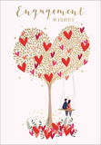 Engagement Wishes - Tree Of Hearts