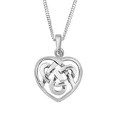 Celtic Knot work Silver Heart Pendant “Dee”