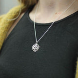 Celtic Knot work Silver Heart Pendant “Dee”