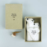 Porcelain Animal Couple - Mummy And Daddy Bear