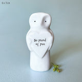 So Proud Of You - Porcelain Standing Owl