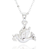Confirmation Silver Plated Pave Necklace