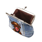Heather, Blue Highland Cow Coin Purse