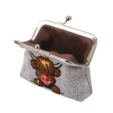 Heather, Grey Highland Cow Coin Purse