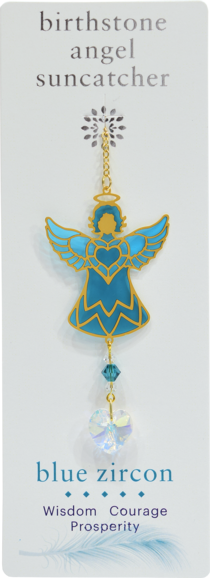 Birthstone Celestial Angel, Blue Zircon
